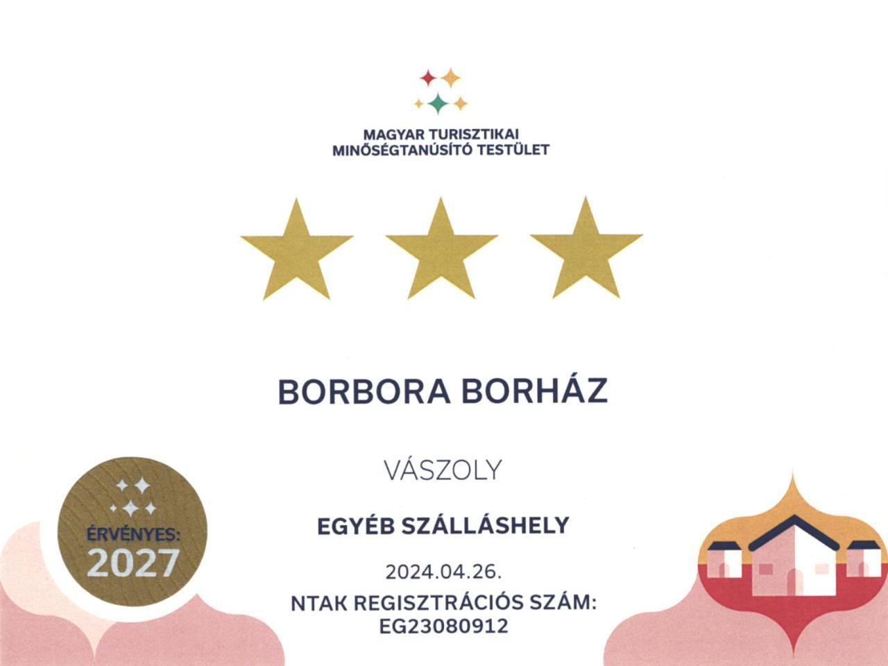 Borbora Borhaz Villa Vászoly Εξωτερικό φωτογραφία